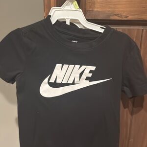 Nike Black Tee with White Logo